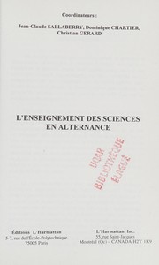 Front cover of L'enseignement des sciences en alternance by Jean-Claude Sallaberry