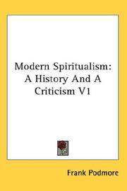 Front cover of Modern spiritualism by Frank Podmore