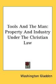 Cover of Tools and the man by Washington Gladden