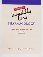 Front cover of Pharmacology by Joanna Holly