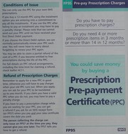 Front cover of You could save money by buying a prescription pre-payment certificate (PPC) by Great Britain. National Health Service