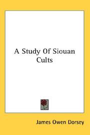 Cover of Study of Siouan Cults by James Owen Dorsey