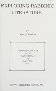 Front cover of Exploring rabbinic literature by Michal Shekel