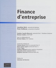Front cover of Finance d'entreprise by Jonathan Berk
