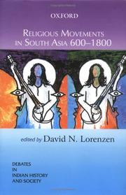 Cover of Religious movements in South Asia, 600-1800 by David N. Lorenzen