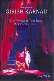 Front cover of The dreams of Tipu Sultan by Girish Raghunath Karnad