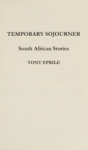 Cover of Temporary sojourner by Tony Eprile