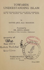Front cover of Towards Understanding Islam by Syed Abul ʻAla Maudoodi