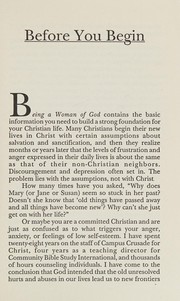 Front cover of Being a Woman of God by Ginger Gabriel