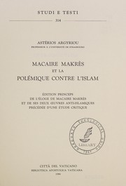 Front cover of Macaire Makrès et la polémique contre l'Islam by Astérios Argyriou