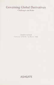Cover of Governing global derivatives by Chiara Oldani