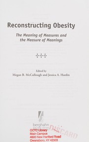 Cover of Reconstructing obesity by Megan B. McCullough