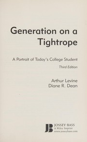 Cover of Generation on a tightrope by Arthur Levine