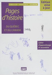 Front cover of Pages d'histoire du Québec et du Canada by Cécile Pesant Caron