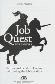 Front cover of Job quest for lawyers by Sheila Nielsen