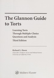 Front cover of The Glannon guide to torts by Richard L. Hasen