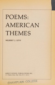 Front cover of Poems American Themes by Wilbert J. Levy