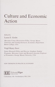 Cover of Culture and Economic Action by Virgil Henry Storr
