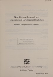 Front cover of New Zealand research and experimental development statistics by New Zealand. Ministry of Research, Science, and Technology