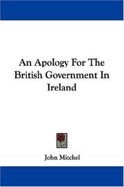 Front cover of An apology for the British government in Ireland by John Mitchel