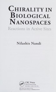 Cover of Chirality in biological nanospaces by Nilashis Nandi