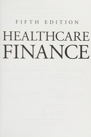 Cover of Healthcare finance by Louis C. Gapenski