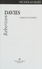 Cover of Robertson Davies by Nicholas Maes