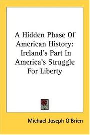 Front cover of A hidden phase of American history by Michael Joseph O'Brien