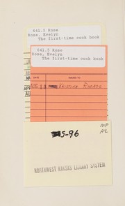 Cover of First-Time Cookbook by Evelyn Rose