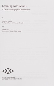 Cover of Learning with Adults by Peter Mayo