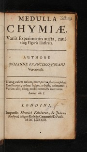 Cover of Medulla chymiae by John Francis Vigani