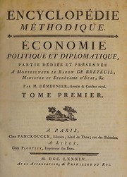 Front cover of Economie politique et diplomatique by Jean-Nicolas Démeunier