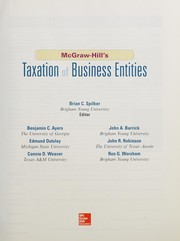 Front cover of McGraw-Hill's Taxation of Business Entities, 2015 Edition by Brian Spilker