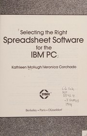 Cover of Selecting the right spreadsheet software for the IBM PC by Kathleen McHugh