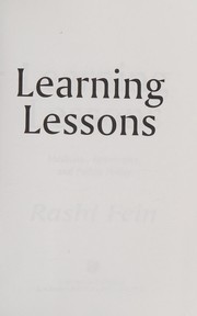 Cover of Learning lessons by Rashi Fein