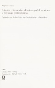 Front cover of Estudios críticos sobre el teatro español, mexicano y portugués contemporáneo by Wilfried Floeck