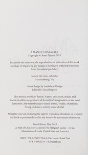 Front cover of A man of character by Maragaret Locke