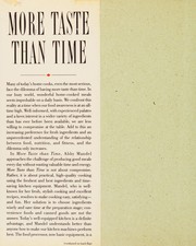 Cover of More taste than time by Abby Mandel