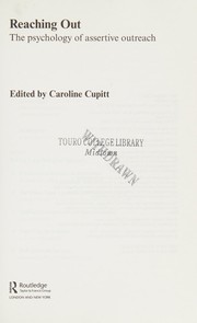 Cover of Reaching out by Caroline Cupitt