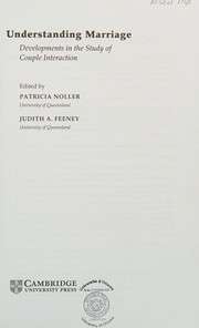 Front cover of Understanding marriage by Patricia Noller