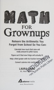 Cover of Math for grownups by Laura Laing