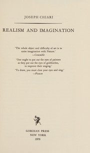 Cover of Realism and imagination by Joseph Chiari