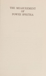 Front cover of Measurement of Power Spectra from the Point of Vie by R. B. Blackman