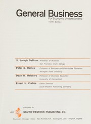 Cover of General business for economic understanding by S. Joseph DeBrum
