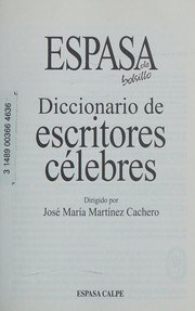 Front cover of Dicc de Escritores Celebres by Jose Maria Martinez Cachero