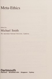 Cover of Meta-ethics by Michael Smith