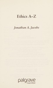 Cover of Ethics A-Z by Jonathan A. Jacobs