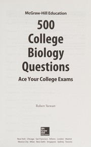 Front cover of McGraw-Hill Education 500 college biology questions by Robert S. Stewart