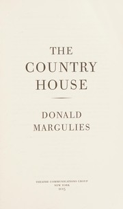 Front cover of The country house by Donald Margulies