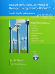 Cover of Plunkett's Renewable, Alternative and Hydrogen Energy Industry Almanac 2015 by Jack W. Plunkett